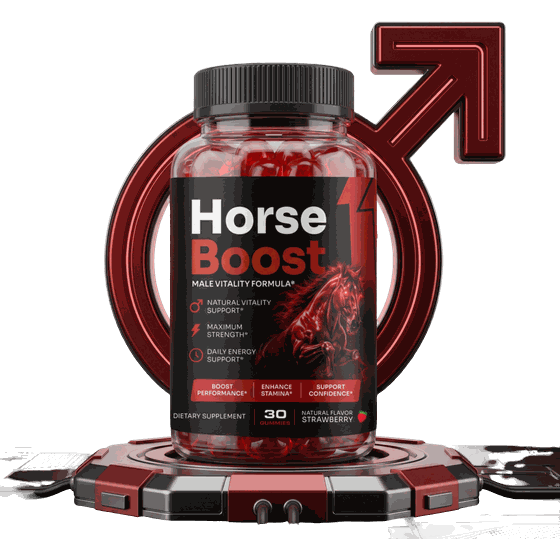 Horse Boost men's vitality strawberry gummy bottle